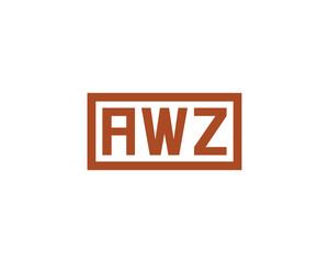 AWZ logo design vector template