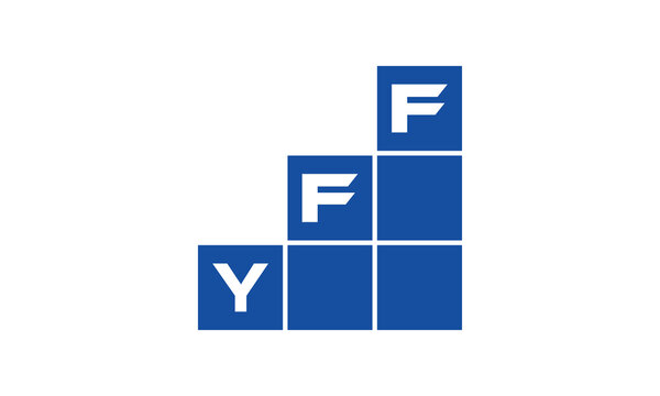 YFF initial letter financial logo design vector template. economics, growth, meter, range, profit, loan, graph, finance, benefits, economic, increase, arrow up, grade, grew up, topper, company, scale
