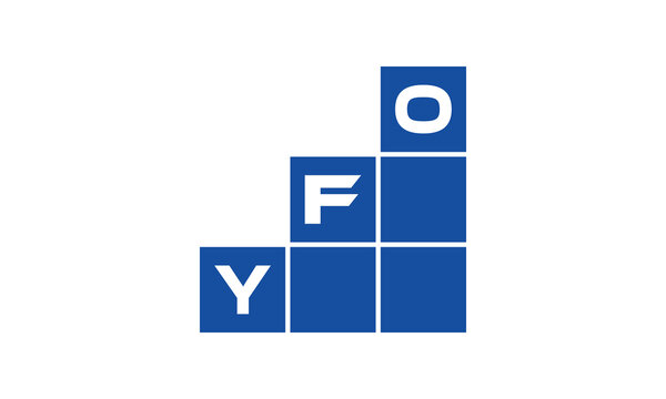 YFO initial letter financial logo design vector template. economics, growth, meter, range, profit, loan, graph, finance, benefits, economic, increase, arrow up, grade, grew up, topper, company, scale