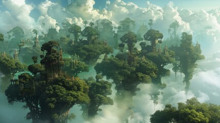Fantasy city of trees