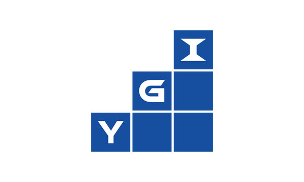 YGI initial letter financial logo design vector template. economics, growth, meter, range, profit, loan, graph, finance, benefits, economic, increase, arrow up, grade, grew up, topper, company, scale
