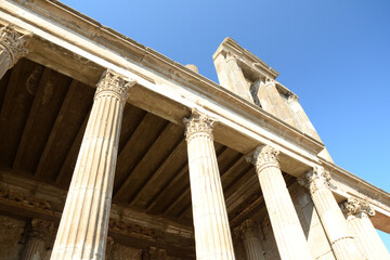 Naklejka premium Ancient roman city of Pompeii on the shadow of Mount Vesuvius 