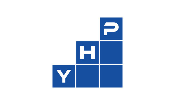 YHP initial letter financial logo design vector template. economics, growth, meter, range, profit, loan, graph, finance, benefits, economic, increase, arrow up, grade, grew up, topper, company, scale