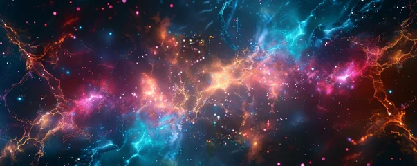 Fotobehang cosmic energy explosion bright. © Yahor Shylau 