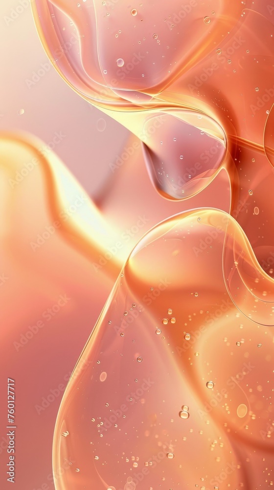 Wall mural an abstract background with glass in swirling patterns of colorful orange and deep amber.