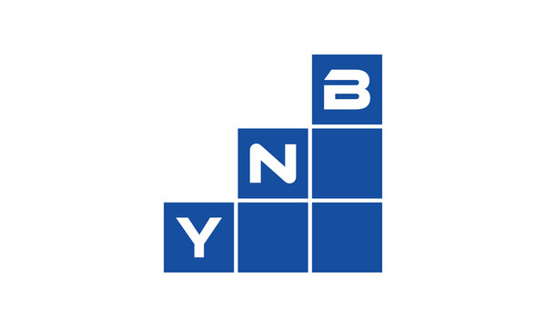 YNB initial letter financial logo design vector template. economics, growth, meter, range, profit, loan, graph, finance, benefits, economic, increase, arrow up, grade, grew up, topper, company, scale