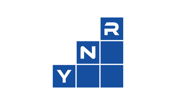 YNR initial letter financial logo design vector template. economics, growth, meter, range, profit, loan, graph, finance, benefits, economic, increase, arrow up, grade, grew up, topper, company, scale