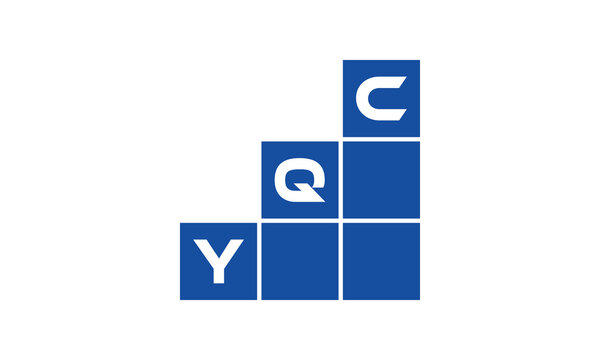 YQC initial letter financial logo design vector template. economics, growth, meter, range, profit, loan, graph, finance, benefits, economic, increase, arrow up, grade, grew up, topper, company, scale