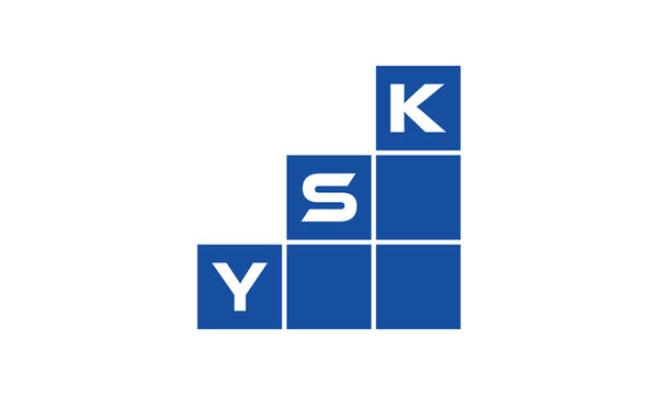YSK initial letter financial logo design vector template. economics, growth, meter, range, profit, loan, graph, finance, benefits, economic, increase, arrow up, grade, grew up, topper, company, scale