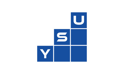 YSU initial letter financial logo design vector template. economics, growth, meter, range, profit, loan, graph, finance, benefits, economic, increase, arrow up, grade, grew up, topper, company, scale