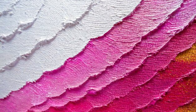 Beautiful white and pink wave pattern, oil painting style texture art.