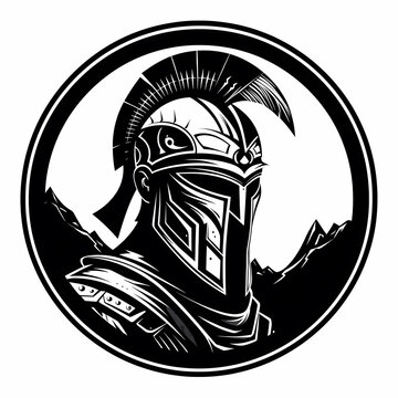 geek spartan warrior logo