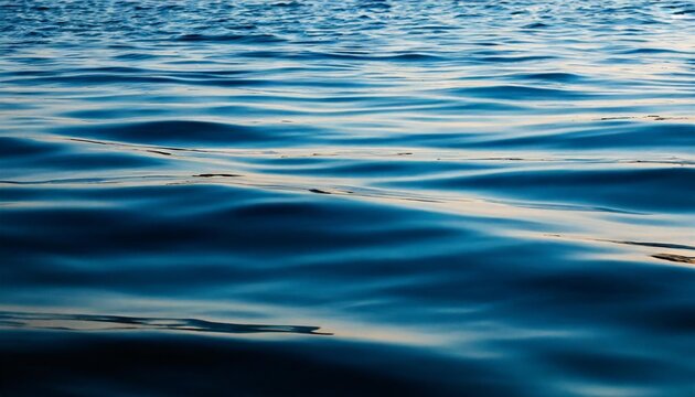 closeup of dark blue water photo background with soft waves