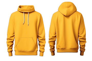 yellow hoodie isolated on white
