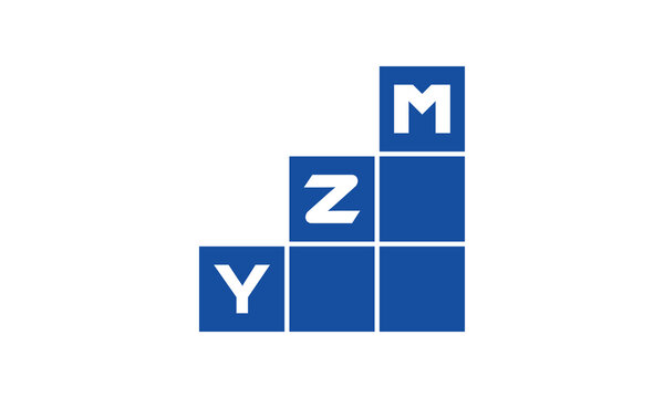 YZM initial letter financial logo design vector template. economics, growth, meter, range, profit, loan, graph, finance, benefits, economic, increase, arrow up, grade, grew up, topper, company, scale