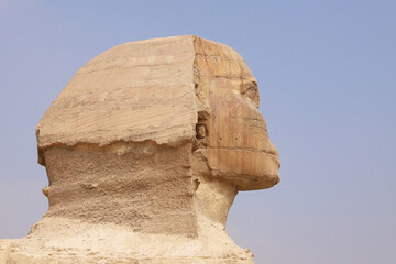 Head of  Sphinx Giza Cairo Egypt Africa
