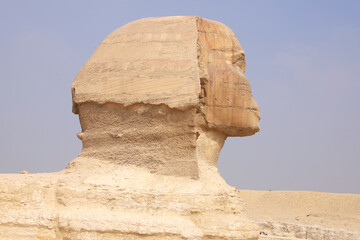 Head of  Sphinx Giza Cairo Egypt Africa