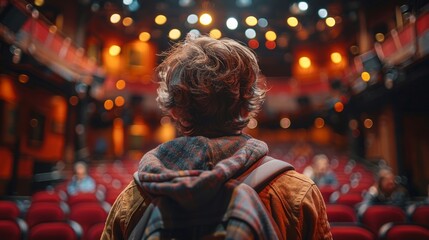 An actor in a theater. - obrazy, fototapety, plakaty