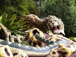 Haw Par Villa or Tiger Balm Garden contains over 1,000 statues and 150 giant dioramas depicting...