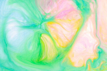Fototapeta na wymiar Abstract Fluid Art Background with Swirling Pastel Colors, Liquid Marble