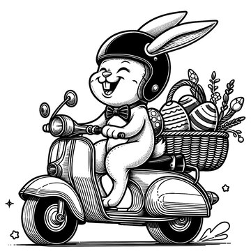 recommend clip art: 
Heading Easter on His Moped