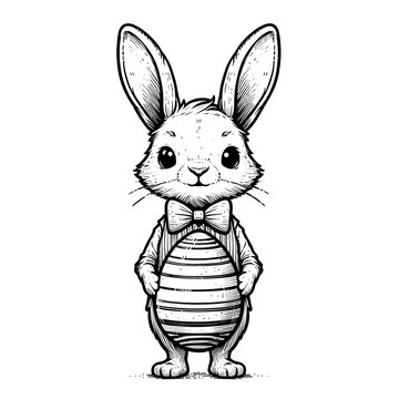 recommend clip art: Bunny's Easter Gift: Holding a Jumbo Chocolate Egg