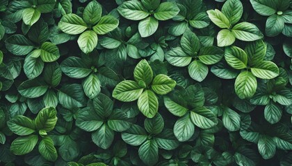 Small green leaves texture background with beautiful pattern. Clean environment. Ornamental - obrazy, fototapety, plakaty
