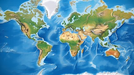 An exquisite detailed satellite view of Earth showcasing continents, oceans, and geographical features