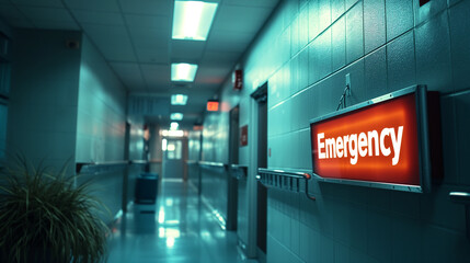 emergency board in hospital - directional signs - Guide sign