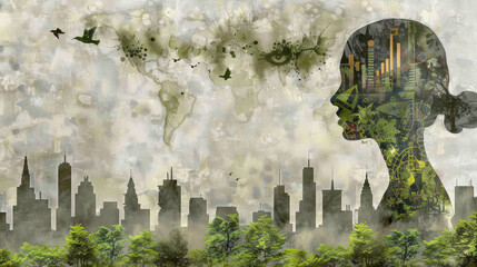 Graphic illustration of urban chaos., news, illustration, image, article, newspaper