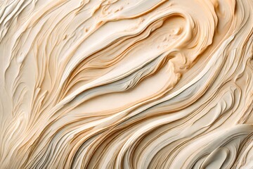 Vanilla Creamscape Wallpaper. Creamy 3D Surface with detailed Texture background, creamy waves, 
