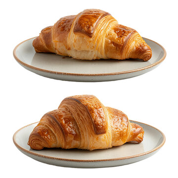 croissant on white background