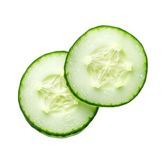 cucumber slices isolated on white background