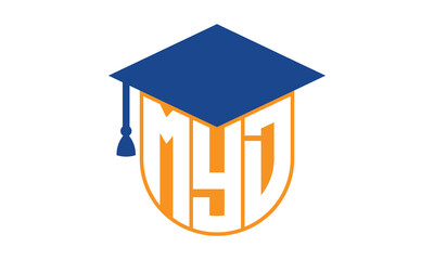 MYD initial letter academic logo design vector template. school college logo, university logo, graduation cap logo, institute logo, educational logo, library logo, teaching logo, book shop, varsity	
 - obrazy, fototapety, plakaty