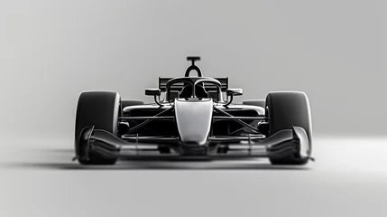 Gardinen Formula 1 Car, Black. F1 Car on white background. © Noize