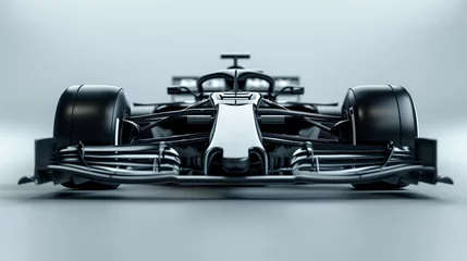 Zelfklevend Fotobehang Formula 1 Car, Black. F1 Car on white background. © Noize