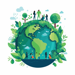 World environment day concept. go green. save green