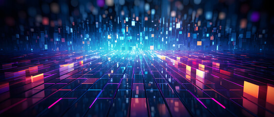 Abstract Digital Data Electronic Chip Set Computer Background