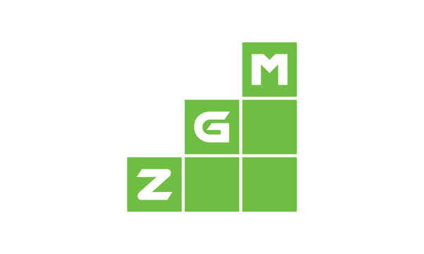 ZGM initial letter financial logo design vector template. economics, growth, meter, range, profit, loan, graph, finance, benefits, economic, increase, arrow up, grade, grew up, topper, company, scale