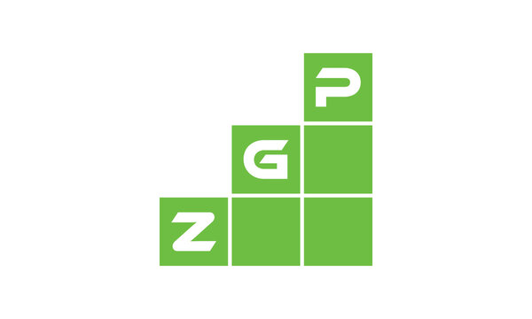 ZGP initial letter financial logo design vector template. economics, growth, meter, range, profit, loan, graph, finance, benefits, economic, increase, arrow up, grade, grew up, topper, company, scale