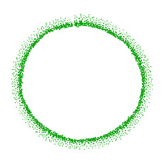 circular green halftone gradation frame 