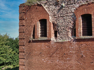 Ruins of the Bobruisk fortress (XIX century). Belarus