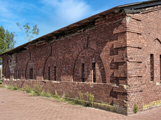 Fototapeta na wymiar Ruins of the Bobruisk fortress (XIX century). Belarus