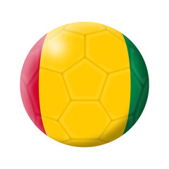 Fototapeta premium Guinea soccer ball football 3d illustration