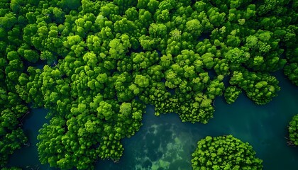 Drone Captures Forest Canopy: Green Tree CO2 Capture for Carbon Neutrality & Sustainability