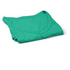 Creative fashionable green t shirt isolated on plain background , suitable for clothing element project.