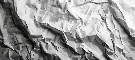 White crumpled paper texture ideal for versatile backgrounds and creative design elements