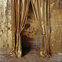 Gold Stucco Curtain Void