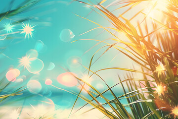 Fototapeta premium Summer time, Vacation background, travel wallpaper, beach and sand wallpaper, relaxation