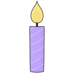Purple candle illustration 